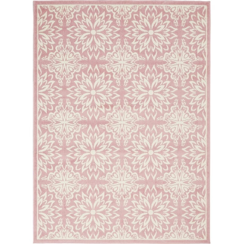 Nourison Home Jubilant 6' x 9' Ivory Pink Fabric Area Rug