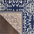 Nourison Jubilant 6' x 9' Navy/Ivory Farmhouse Indoor Rug