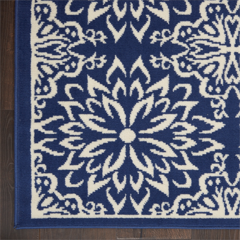 Nourison Jubilant 6' x 9' Navy/Ivory Farmhouse Indoor Rug