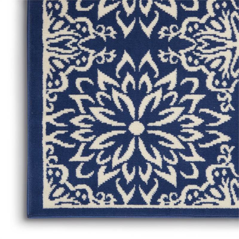 Nourison Jubilant 6' x 9' Navy/Ivory Farmhouse Indoor Rug