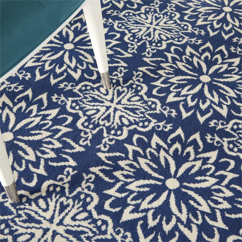 Nourison Jubilant 6' x 9' Navy/Ivory Farmhouse Indoor Rug