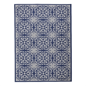 Nourison Jubilant 6' x 9' Navy/Ivory Farmhouse Indoor Rug