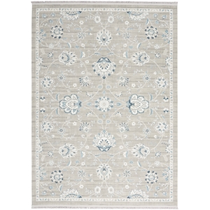 nourison lennox 4' x 6' grey/ivory french country indoor rug