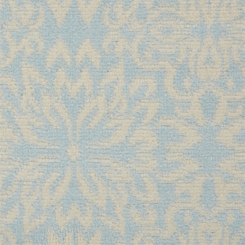 Nourison Jubilant 2' x 4' Light Blue Fabric Farmhouse Area Rug (2' x 4')