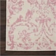 Nourison Jubilant 2' x 4' White and Pink Fabric Vintage Area Rug (2' x 4')