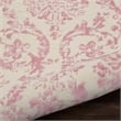 Nourison Jubilant 2' x 4' White and Pink Fabric Vintage Area Rug (2' x 4')