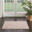 Nourison Jubilant 2' x 4' White and Pink Fabric Vintage Area Rug (2' x 4')