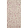 Nourison Jubilant 2' x 4' White and Pink Fabric Vintage Area Rug (2' x 4')