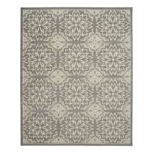 Nourison Jubilant 7' x 10' Gray Fabric Farmhouse Area Rug (7' x 10')