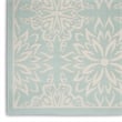 Nourison Jubilant 5' x 7' Aqua Fabric Farmhouse Area Rug (5' x 7')