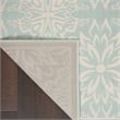 Nourison Jubilant 5' x 7' Aqua Fabric Farmhouse Area Rug (5' x 7')