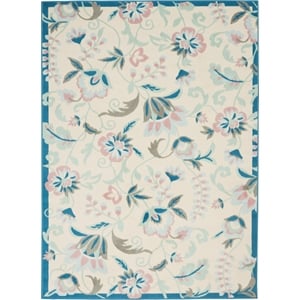 Nourison Jubilant 5'3&quot x 7'3&quot Ivory/Multicolor Farmhouse Indoor Rug