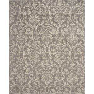 Nourison Jubilant 8' x 10' Gray Fabric Vintage Area Rug (8' x 10')