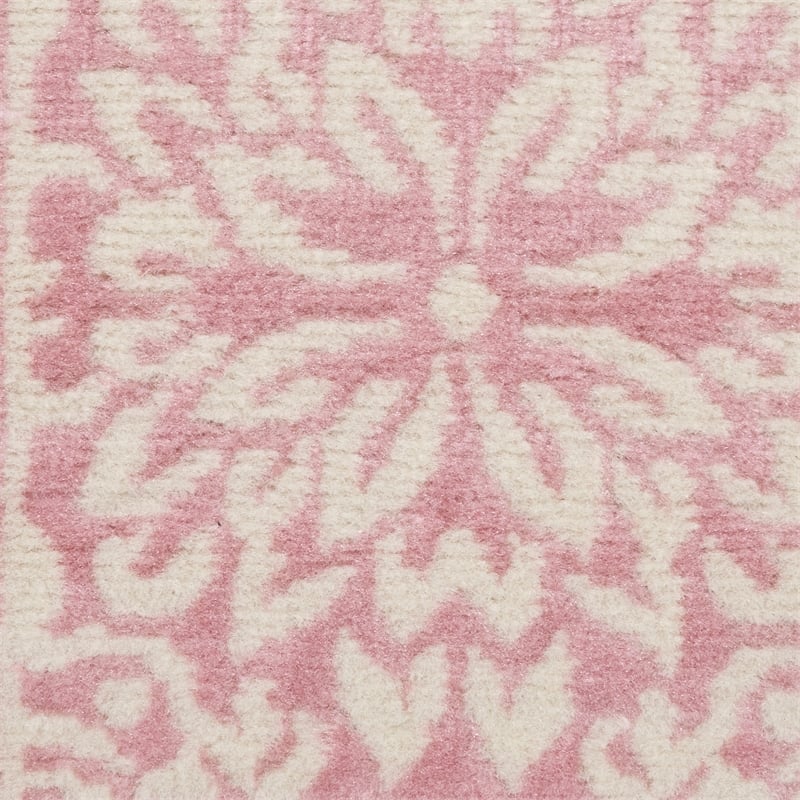 Nourison Jubilant 7' Runner Pink Fabric Farmhouse Area Rug (7' Runner)