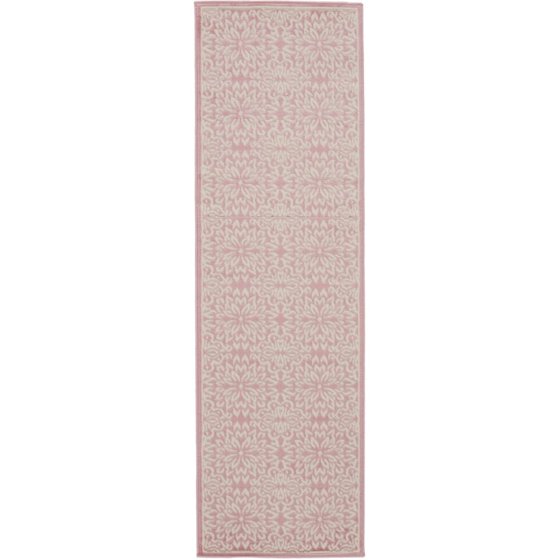 Nourison Jubilant 7' Runner Pink Fabric Farmhouse Area Rug (7' Runner)