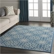 Nourison Jubilant 4' x 6' Ivory/Blue Farmhouse Indoor Rug Polypropylene