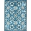 Nourison Jubilant 4' x 6' Ivory/Blue Farmhouse Indoor Rug Polypropylene