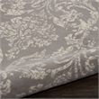 Nourison Jubilant 5' x Round Gray Fabric Vintage Area Rug (5' Round)