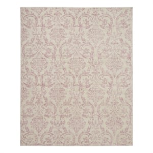 Nourison Jubilant 8' x 10' Ivory and Pink Fabric Vintage Area Rug (8' x 10')