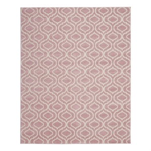 Nourison Jubilant 7'10&quot x 9'10&quot Pink Contemporary Indoor Rug Polypropylene