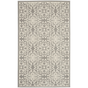 Nourison Jubilant 3' x 5' Gray Fabric Farmhouse Area Rug (3' x 5')
