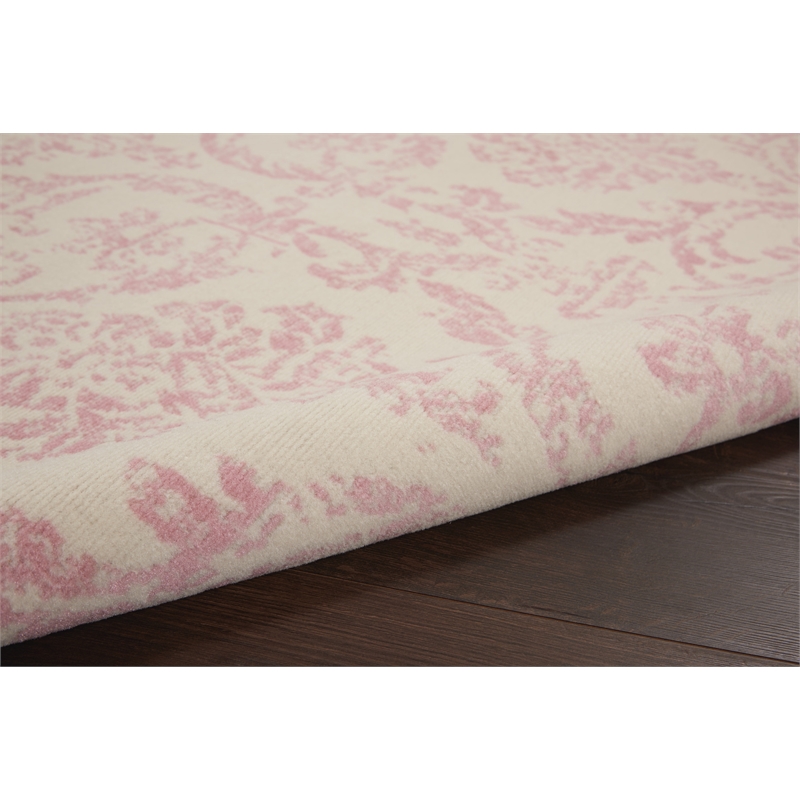 Nourison Jubilant 3' x 5' Ivory/Pink Vintage Indoor Rug Polypropylene