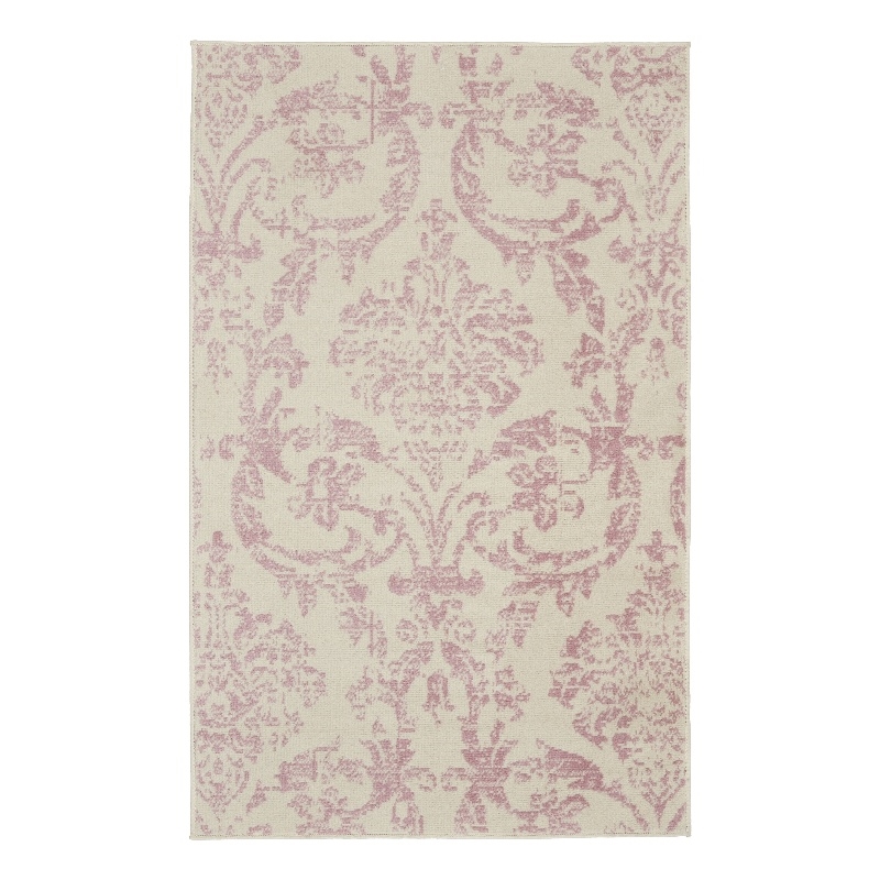 Nourison Jubilant 3' x 5' Ivory/Pink Vintage Indoor Rug Polypropylene