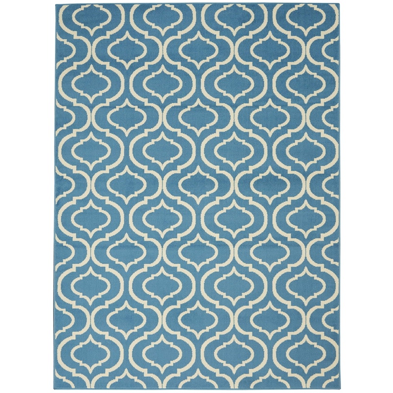 Nourison Jubilant 4' x 6' Blue Contemporary Indoor Rug