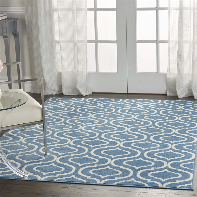 Nourison Jubilant 4' x 6' Blue Contemporary Indoor Rug