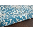 Nourison Jubilant 6' x 9' Ivory/Blue Farmhouse Indoor Rug Polypropylene