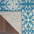 Nourison Jubilant 6' x 9' Ivory/Blue Farmhouse Indoor Rug Polypropylene