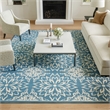 Nourison Jubilant 6' x 9' Ivory/Blue Farmhouse Indoor Rug Polypropylene