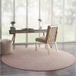 Nourison Jubilant 8' x round Ivory/Pink Farmhouse Indoor Rug Polypropylene