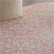 Nourison Jubilant 8' x round Ivory/Pink Farmhouse Indoor Rug Polypropylene