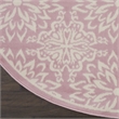 Nourison Jubilant 8' x round Ivory/Pink Farmhouse Indoor Rug Polypropylene