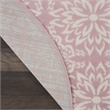 Nourison Jubilant 8' x round Ivory/Pink Farmhouse Indoor Rug Polypropylene
