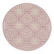 Nourison Jubilant 8' x round Ivory/Pink Farmhouse Indoor Rug Polypropylene