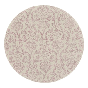 Nourison Jubilant 8' x round Ivory/Pink Vintage Indoor Rug Polypropylene
