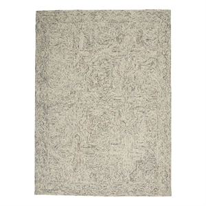 Nourison Linked 3'9&quot x 5'9&quot Blue/Ivory Bohemian Indoor Rug Wool