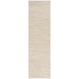 nourison essentials 2' x 6' ivory beige outdoor indoor/outdoor rug