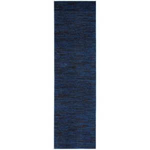 nourison essentials 2' x 6' midnight blue outdoor indoor/outdoor rug