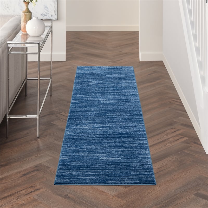 Nourison Essentials 2' x 6' Navy Blue Outdoor Indoor/Outdoor Rug