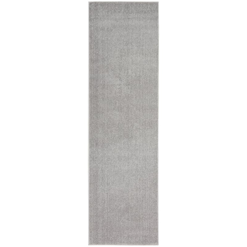 Nourison Essentials 2' x 6' Silver Grey Outdoor Indoor/Outdoor Rug
