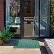 Nourison Essentials 2' x 4' Blue Green Fabric Outdoor Area Rug (2' x 4')