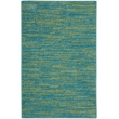 Nourison Essentials 2' x 4' Blue Green Fabric Outdoor Area Rug (2' x 4')