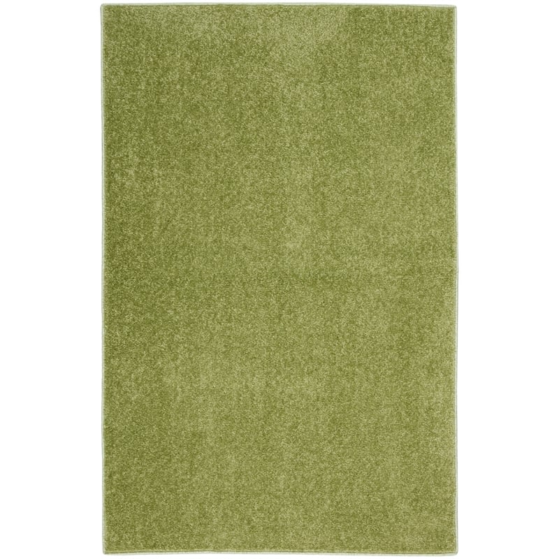 Nourison Essentials 2' x 4' Green Fabric Outdoor Area Rug (2' x 4')