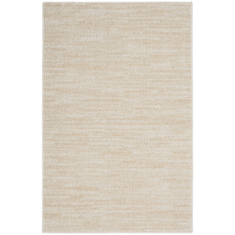 Nourison Essentials 2' x 4' Ivory Beige Fabric Outdoor Area Rug (2' x 4')