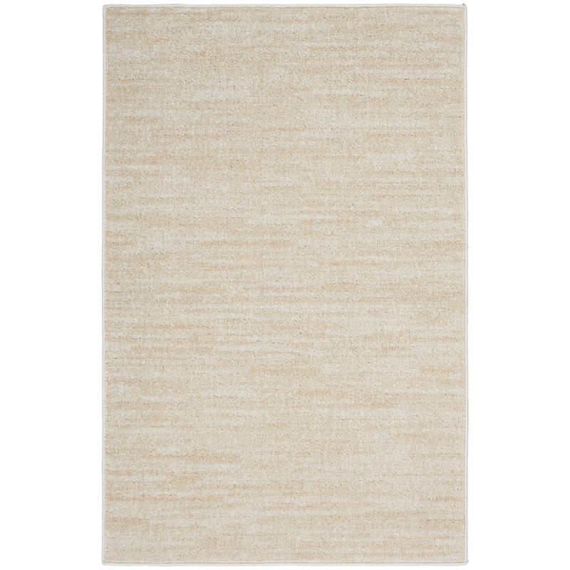 Nourison Essentials 2' x 4' Ivory Beige Fabric Outdoor Area Rug (2' x 4')