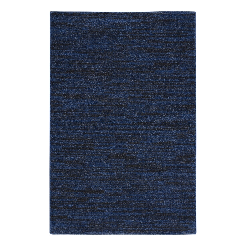 Nourison Essentials 2' x 4' Midnight Blue Fabric Outdoor Area Rug (2' x 4')