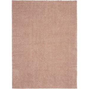 Nourison Malibu Shag 7'10&quot x 9'10&quot Blush Shag Indoor Rug Polypropylene